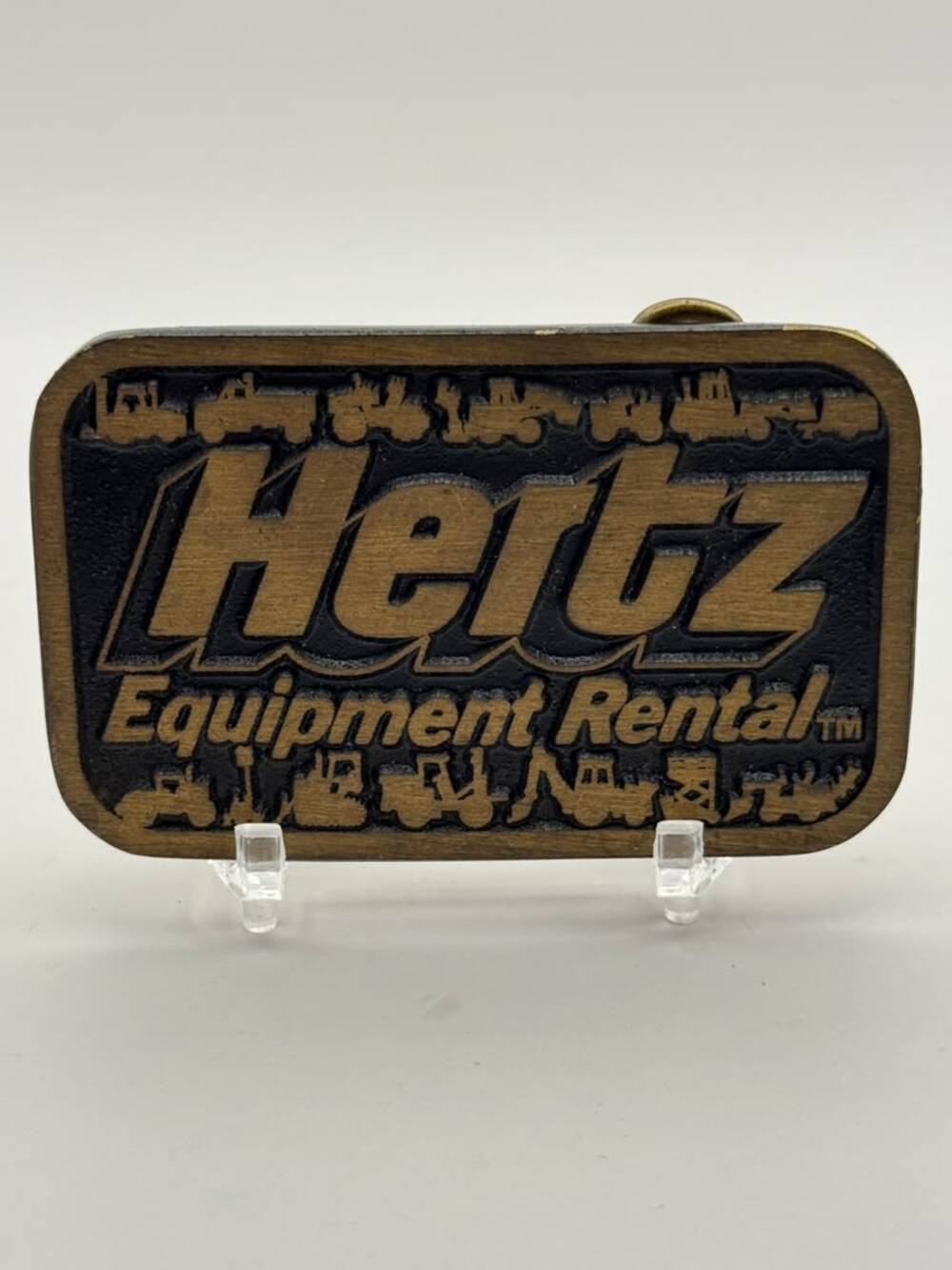 Bergamot Brass Works Hertz Equipment Rental Belt Buckle Advertising Vintage USA